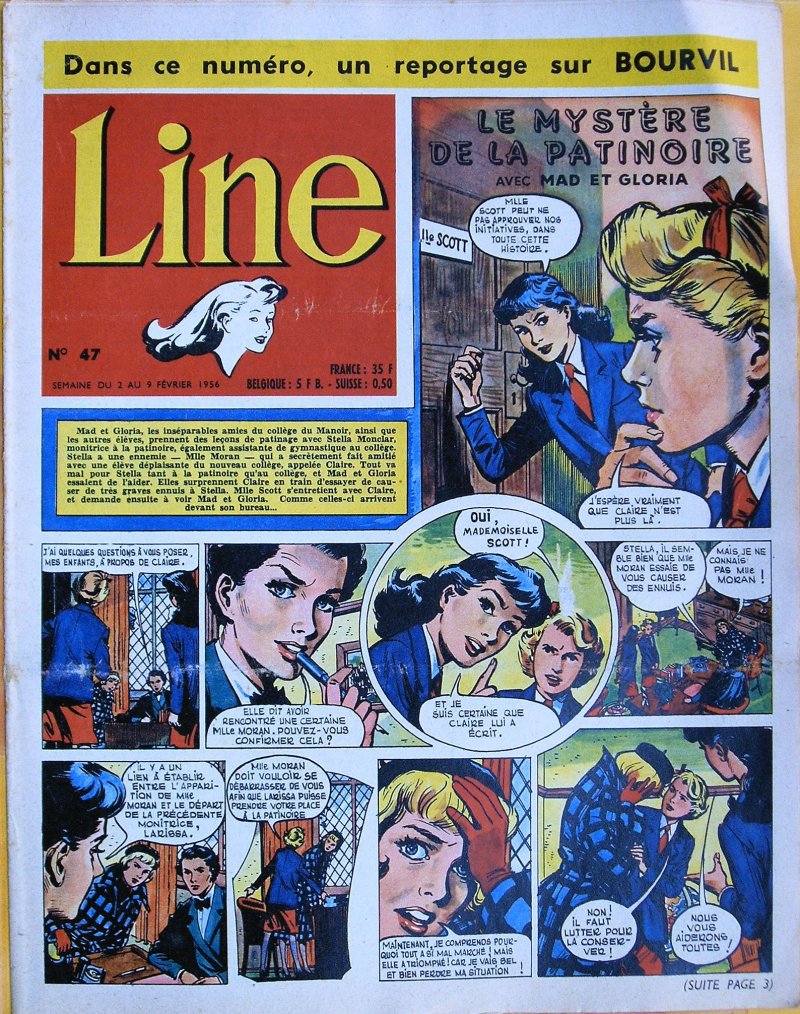 Line, le journal des chics filles N 47 du 2 fvrier 1956