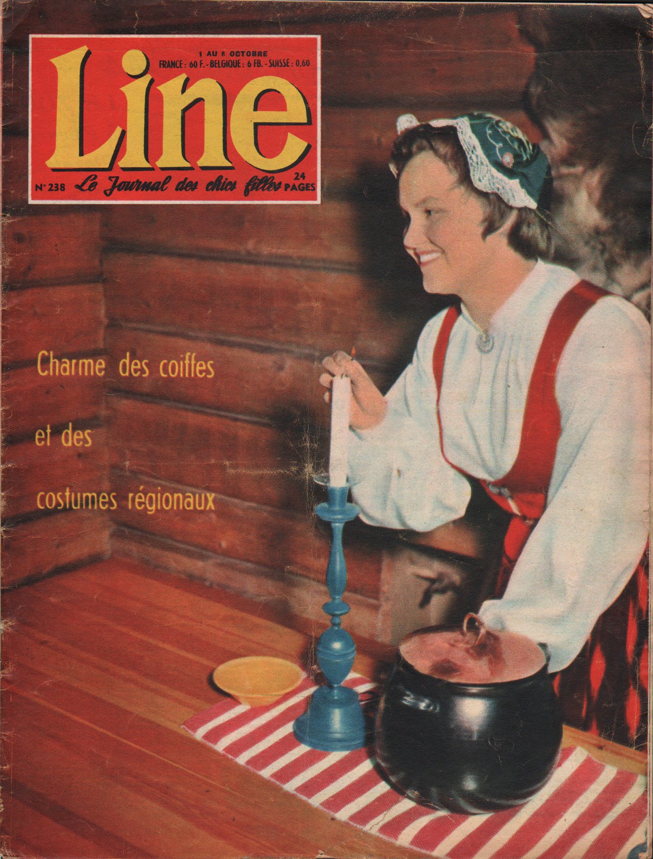 Line, le journal des chics filles N 238 du 1 octobre 1959